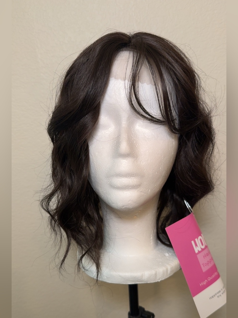 LEEONS 11" Short Wavy Hair Topper, Lightweight & Breathable Synthetic Wiglet